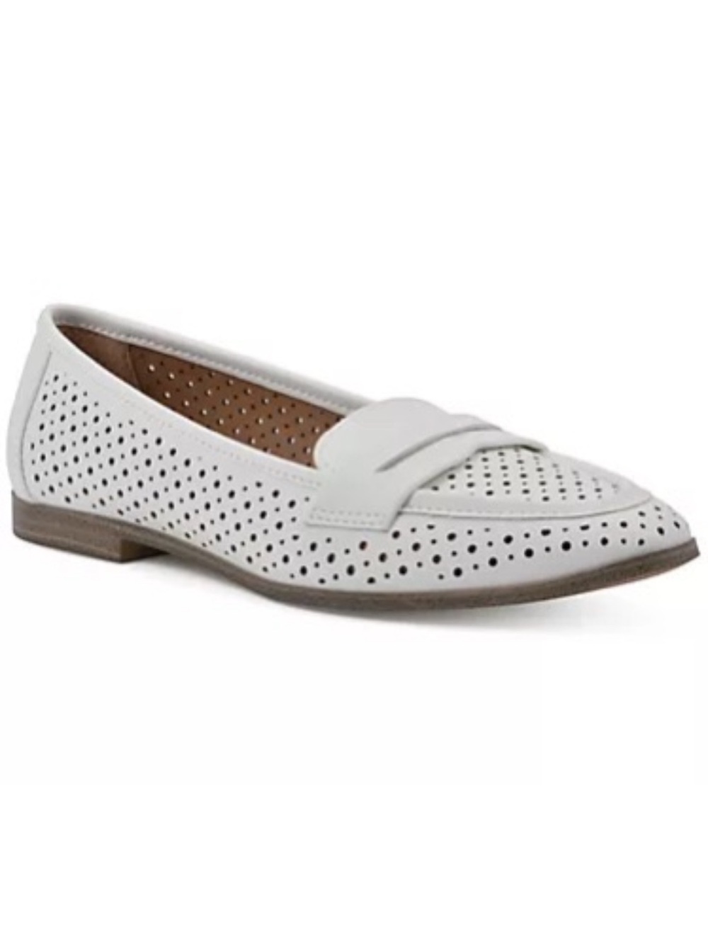 WHITE MOUNTAIN 10 NEW Noblest Loafers • White Smooth • Perforated • Office Work